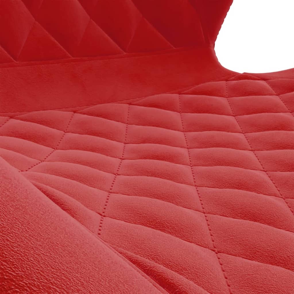 Въртящи се трапезни столове, 6 бр, виненочервени, кадифе