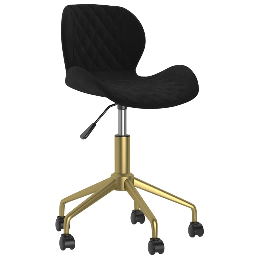 

vidaXL Eetkamerstoelen draaibaar 4 st fluweel zwart