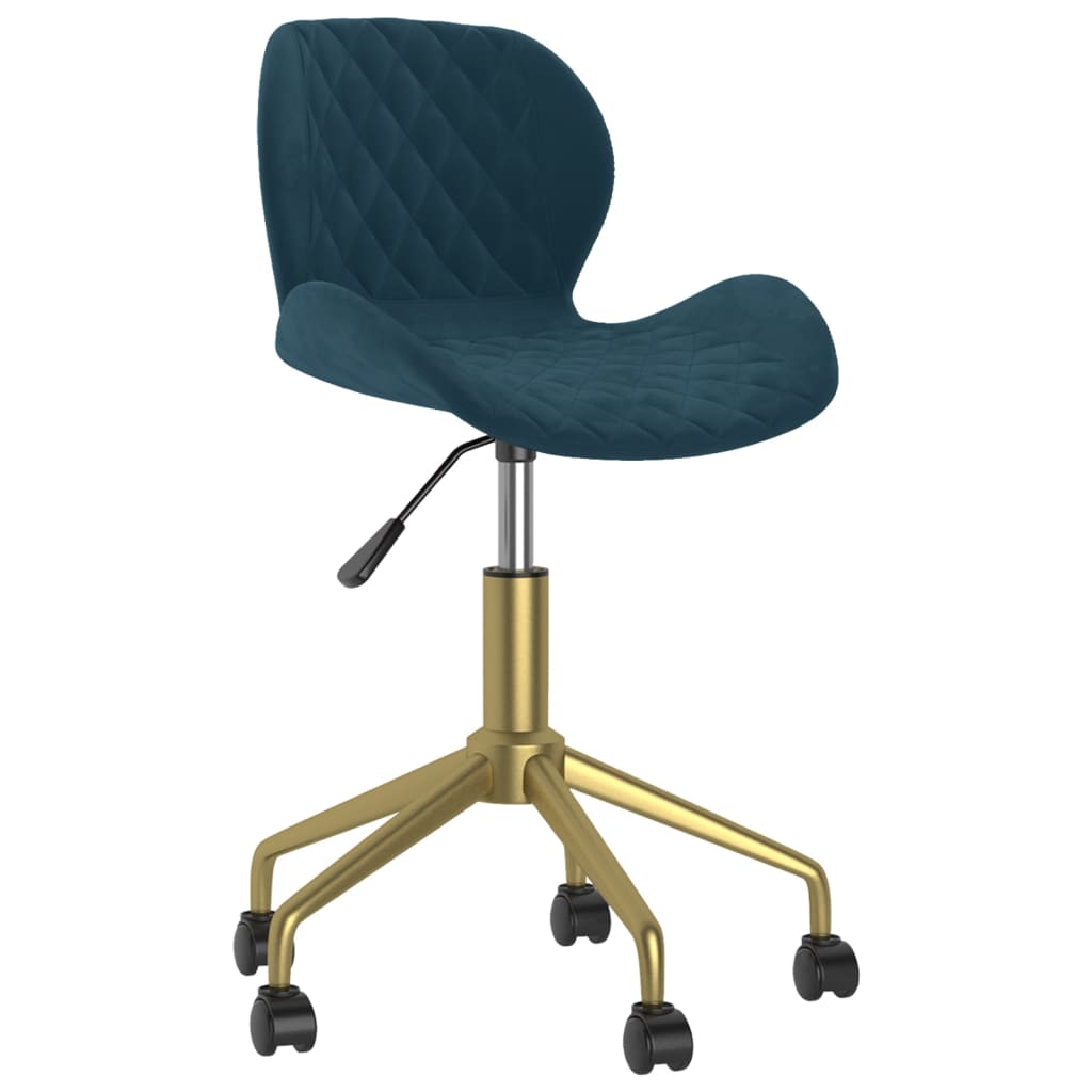 

vidaXL Eetkamerstoelen draaibaar 4 st fluweel blauw