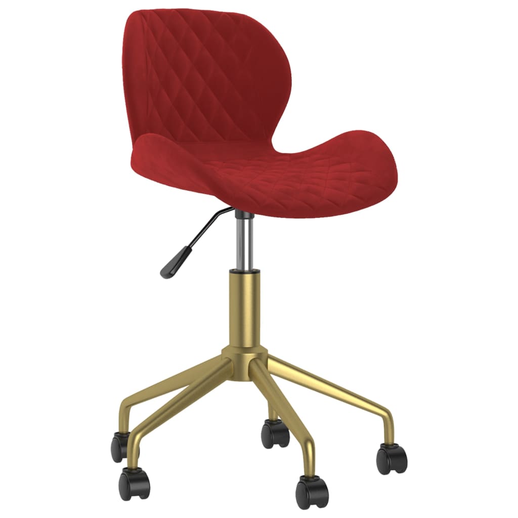 

vidaXL Eetkamerstoelen draaibaar 4 st fluweel wijnrood