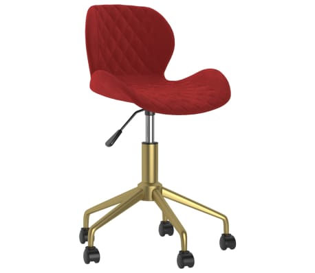 vidaXL Chaises à manger pivotantes lot de 4 rouge bordeaux velours