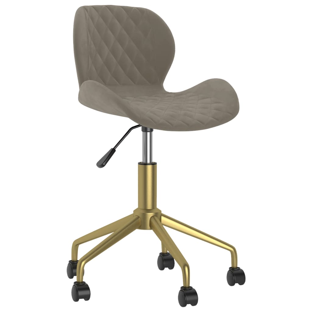 

vidaXL Eetkamerstoelen draaibaar 6 st fluweel lichtgrijs