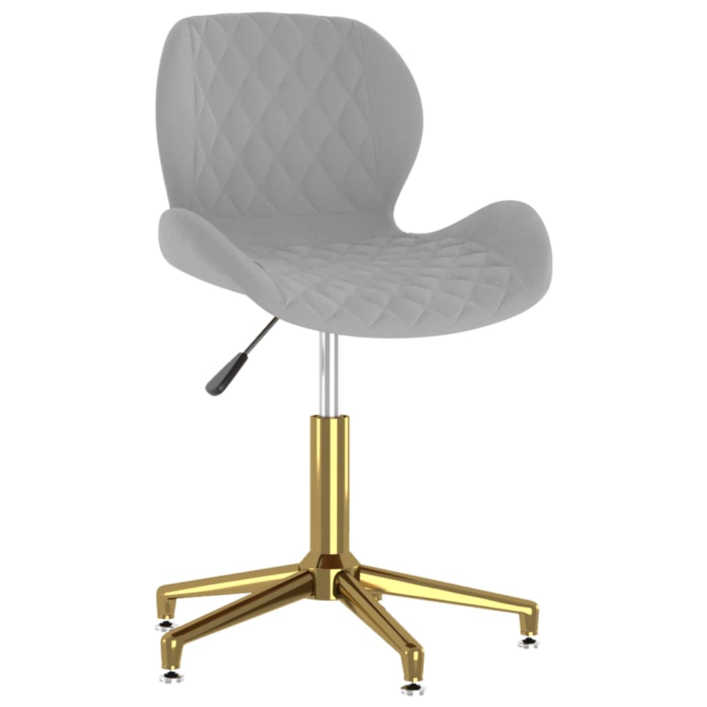 

vidaXL Eetkamerstoelen draaibaar 4 st fluweel lichtgrijs