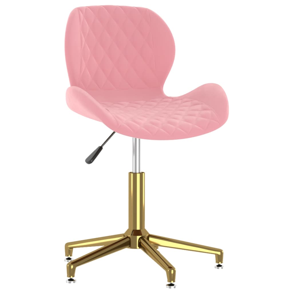 

vidaXL Eetkamerstoelen draaibaar 4 st fluweel roze