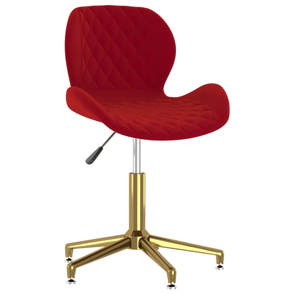 

vidaXL Eetkamerstoelen draaibaar 4 st fluweel wijnrood