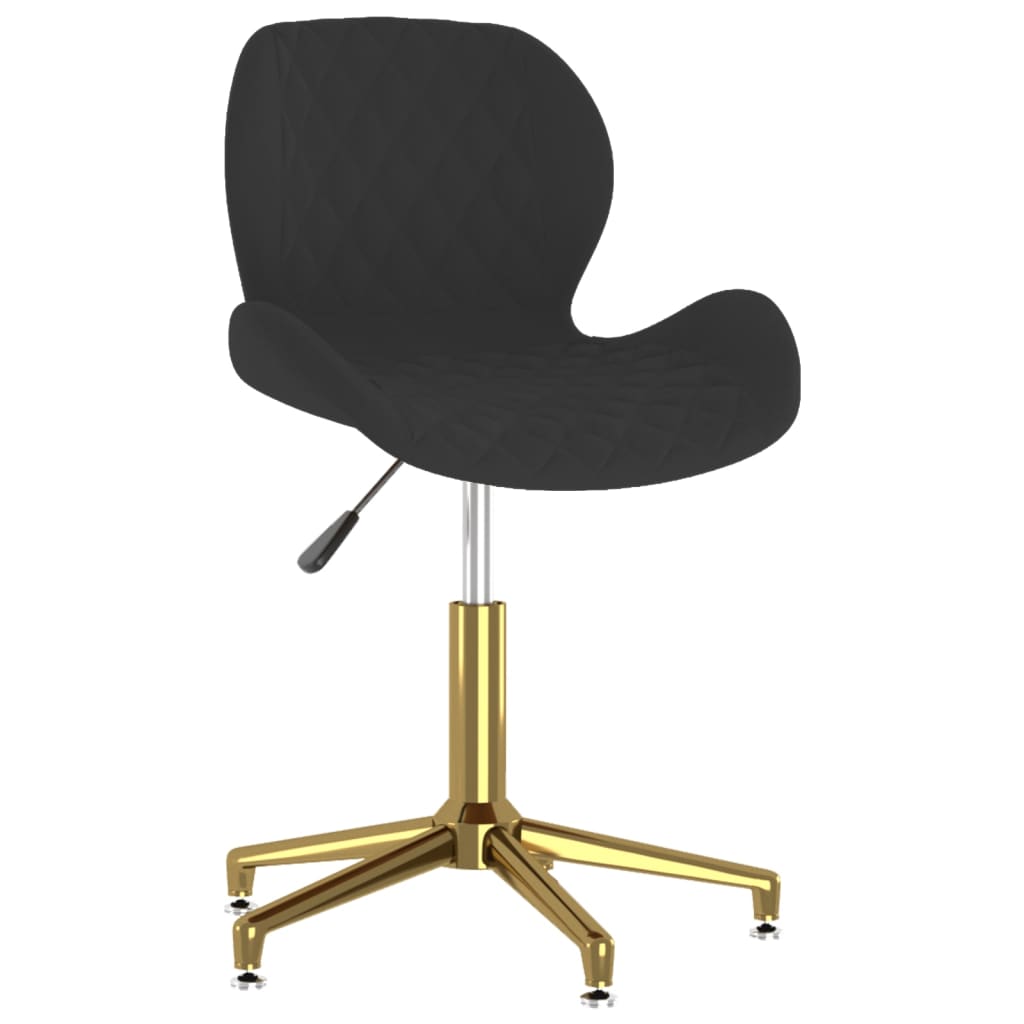 

vidaXL Eetkamerstoelen draaibaar 6 st fluweel zwart