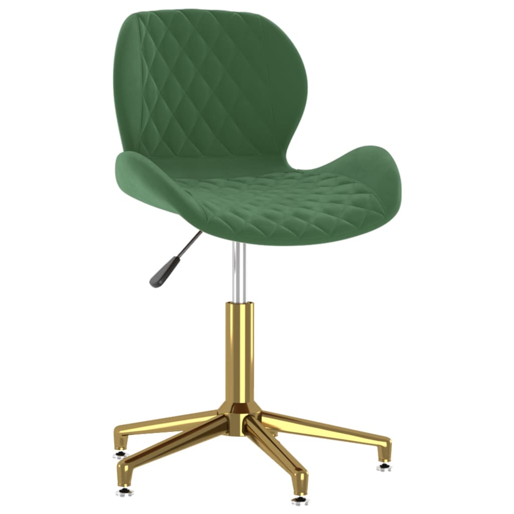 

vidaXL Eetkamerstoelen draaibaar 6 st fluweel donkergroen