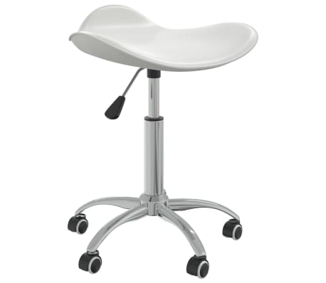 vidaXL Pasukamos valgomojo kėdės, 4vnt., baltos spalvos, dirbtinė oda