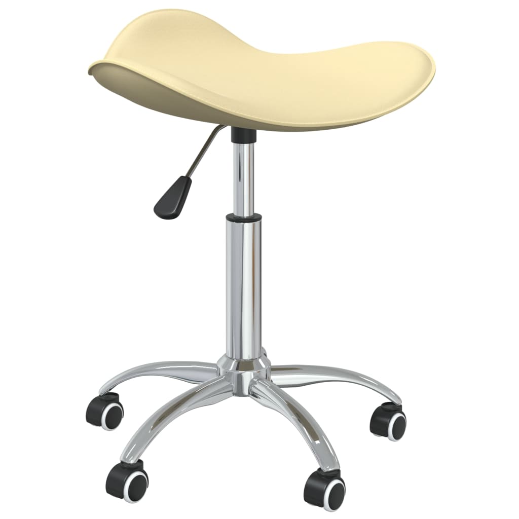 

vidaXL Eetkamerstoelen draaibaar 4 st kunstleer crèmekleurig