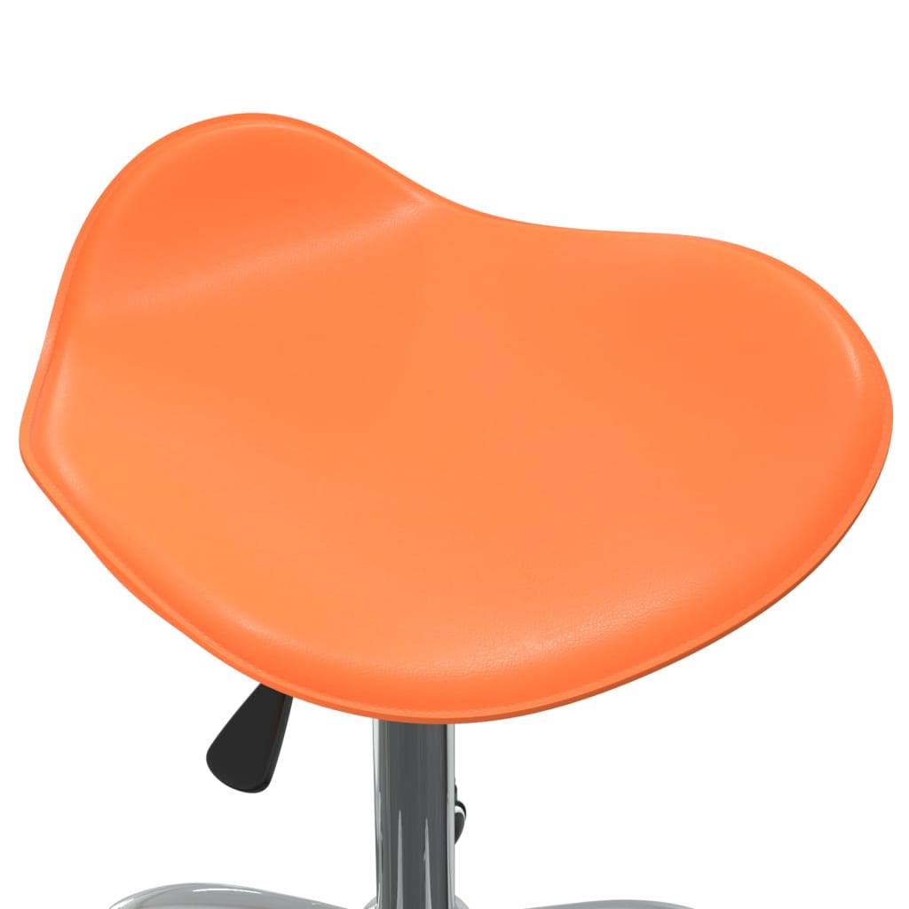 Otočné jedálenské stoličky 4 ks oranžové umelá koža