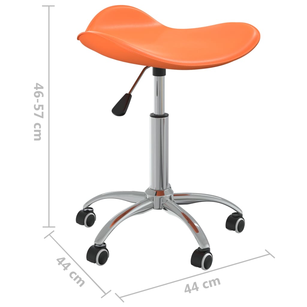 Otočné jedálenské stoličky 4 ks oranžové umelá koža