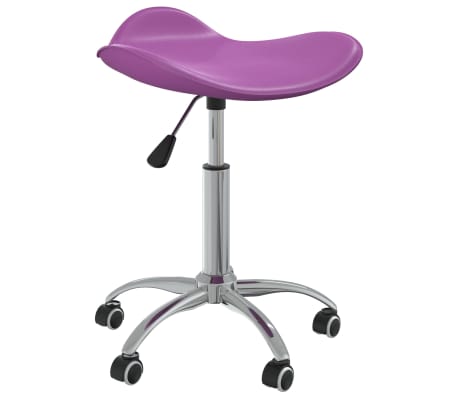 vidaXL Chaises pivotantes à manger lot de 4 violet similicuir