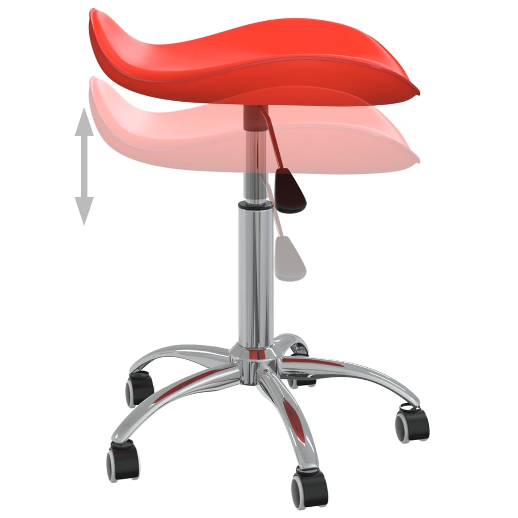 Kancelářská židle červená umělá kůže