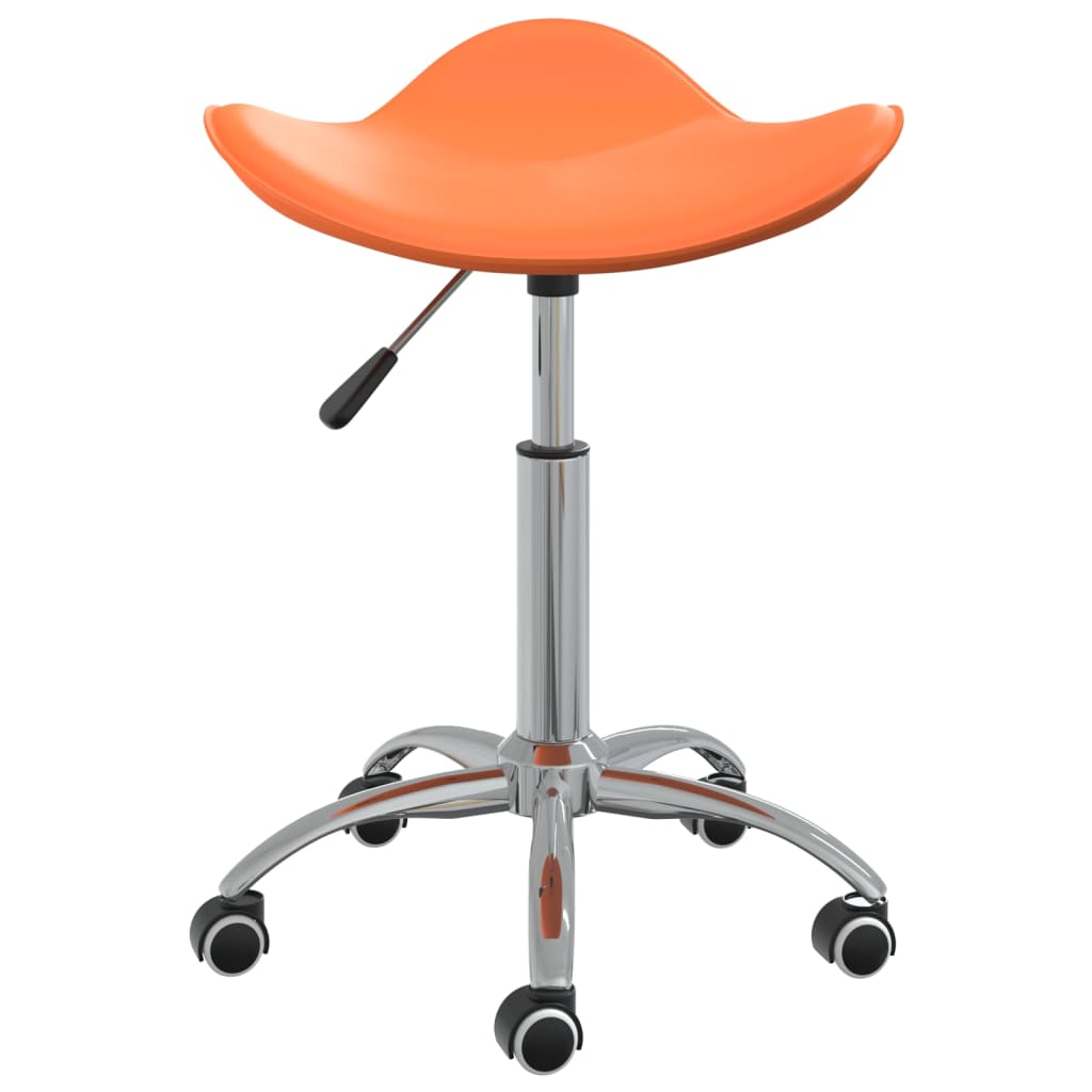 vidaXL Vrtljiv jedilni stol oranžno umetno usnje