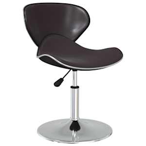 vidaXL Valgomojo kėdės, 4vnt., rudos spalvos, dirbtinė oda