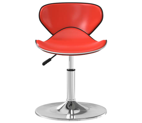 vidaXL Valgomojo kėdė, raudonos spalvos, dirbtinė oda (335111)