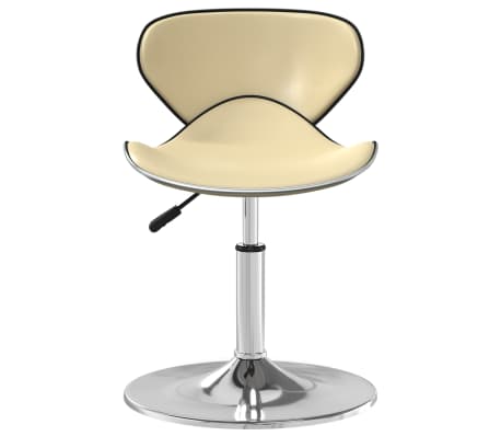 vidaXL Valgomojo kėdė, kreminės spalvos, dirbtinė oda (335113)