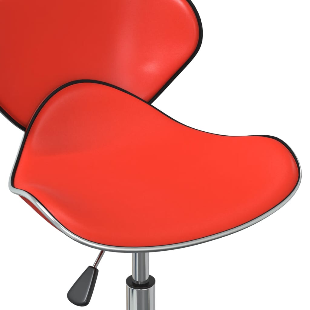 Otočné jídelní židle 4 ks červené umělá kůže