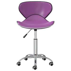 vidaXL Pasukamos valgomojo kėdės, 4vnt., violetinės, dirbtinė oda