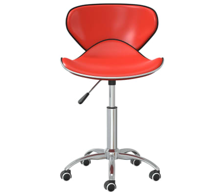 vidaXL Otočné jedálenské stoličky 6 ks červená umelá koža