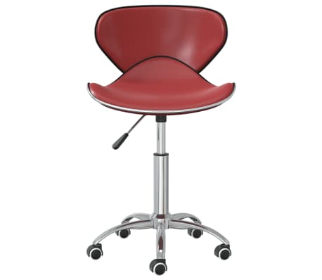 vidaXL Pasukamos valgomojo kėdės, 6vnt., vyno raudonos, dirbtinė oda