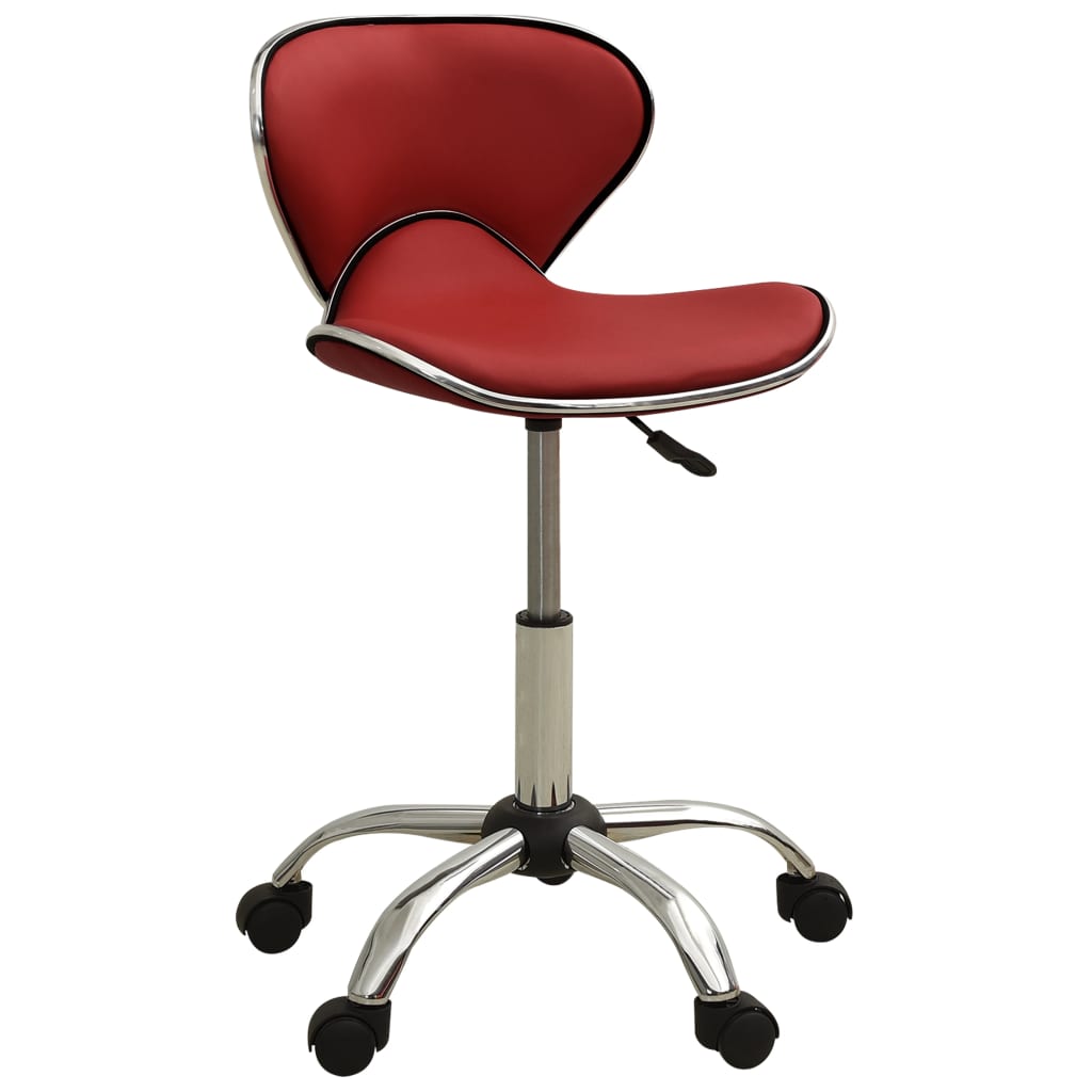 Biuro kėdė, raudonojo vyno spalvos, dirbtinė oda (323679)