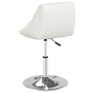 Barski stolček belo umetno usnje - slika 3