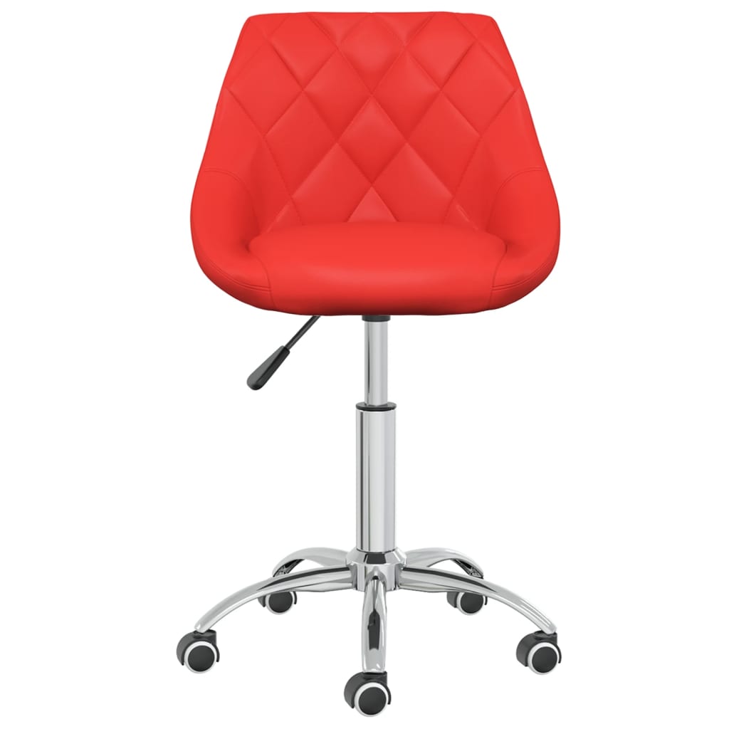 

vidaXL Eetkamerstoelen draaibaar 4 st kunstleer rood