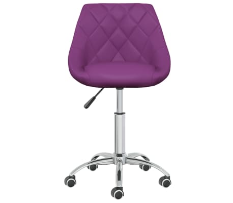 vidaXL Pasukamos valgomojo kėdės, 4vnt., violetinės, dirbtinė oda