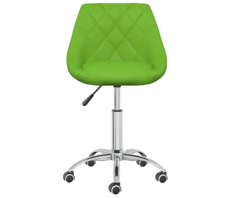 vidaXL Chaises pivotantes à manger lot de 4 vert similicuir