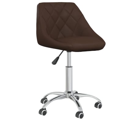 vidaXL drejelige spisebordsstole 6 stk. kunstlæder brun
