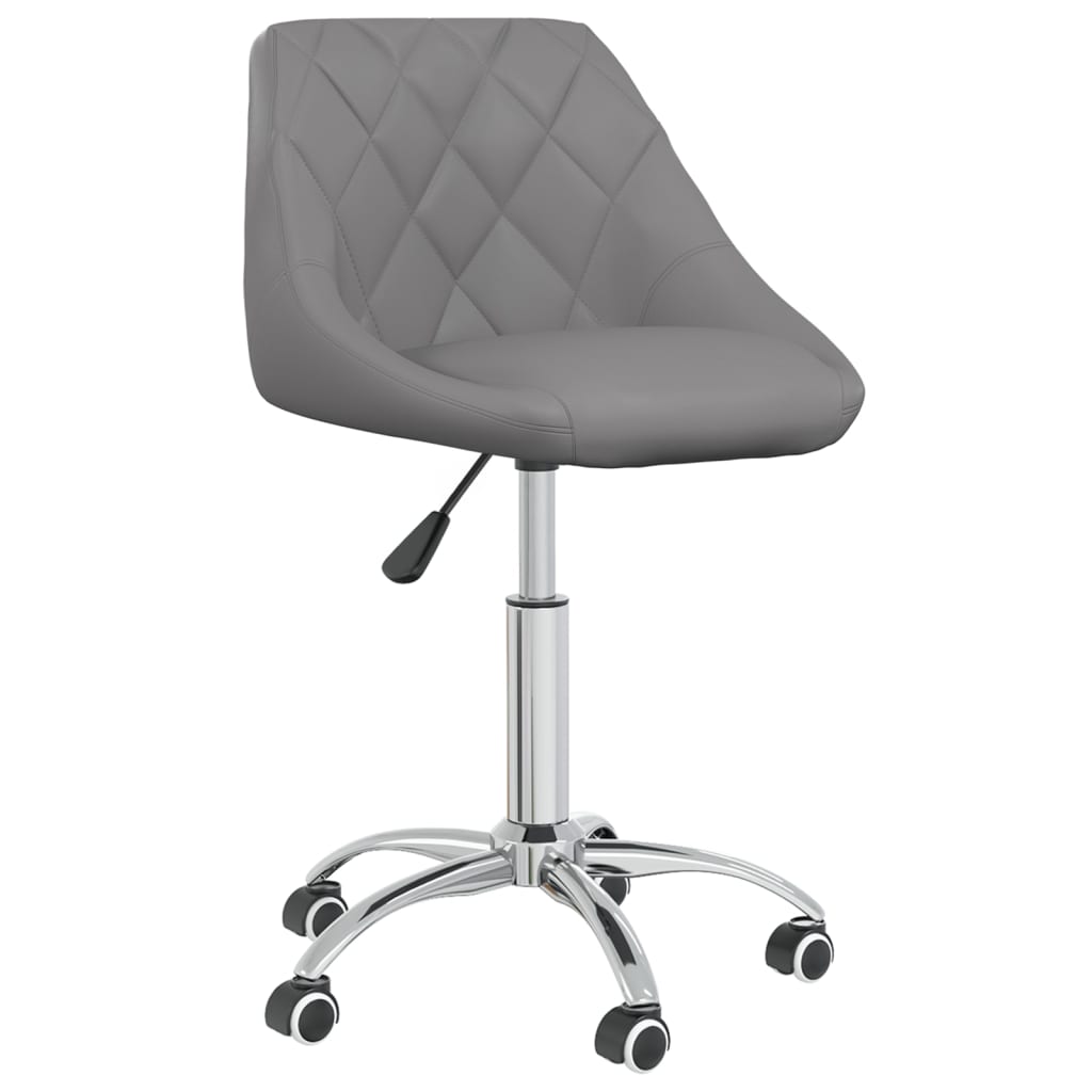 

vidaXL Eetkamerstoelen draaibaar 6 st kunstleer grijs