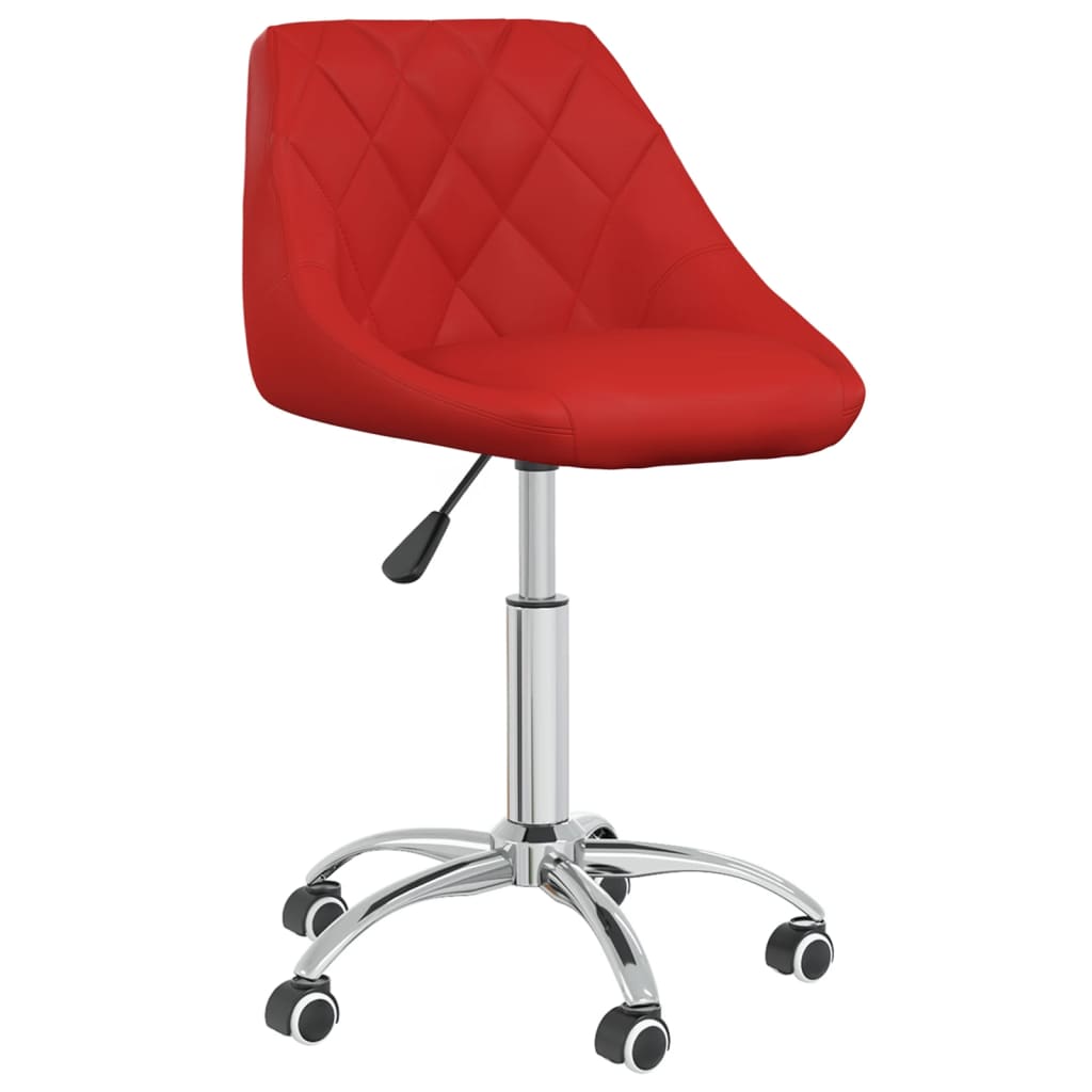 

vidaXL Eetkamerstoelen draaibaar 6 st kunstleer wijnrood