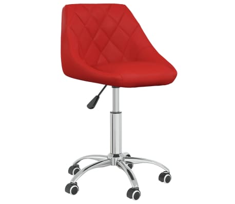 vidaXL Pasukamos valgomojo kėdės, 6vnt., vyno raudonos, dirbtinė oda