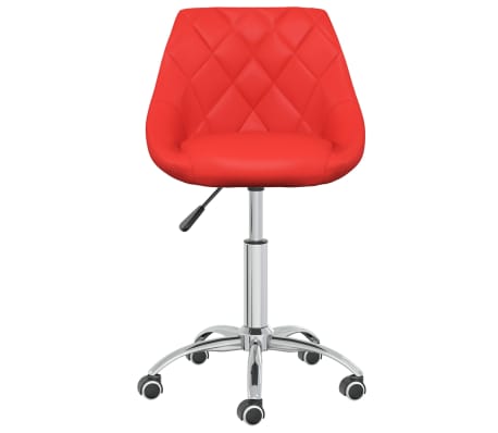 vidaXL Pasukama valgomojo kėdė, raudona, dirbtinė oda (335191)