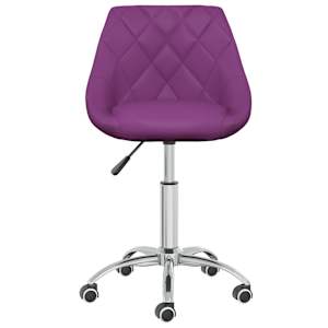 vidaXL Pasukama valgomojo kėdė, violetinė, dirbtinė oda (335197)