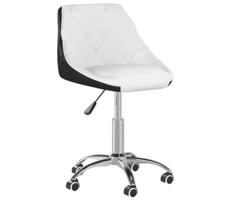 vidaXL drejelige spisebordsstole 4 stk. kunstlæder hvid og sort