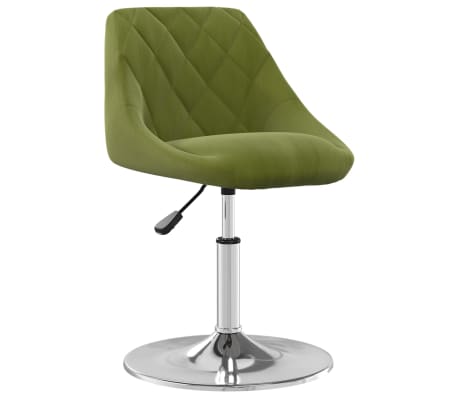 vidaXL Pasukamos valgomojo kėdės, 4vnt., &scaron;viesiai žalios, aksomas