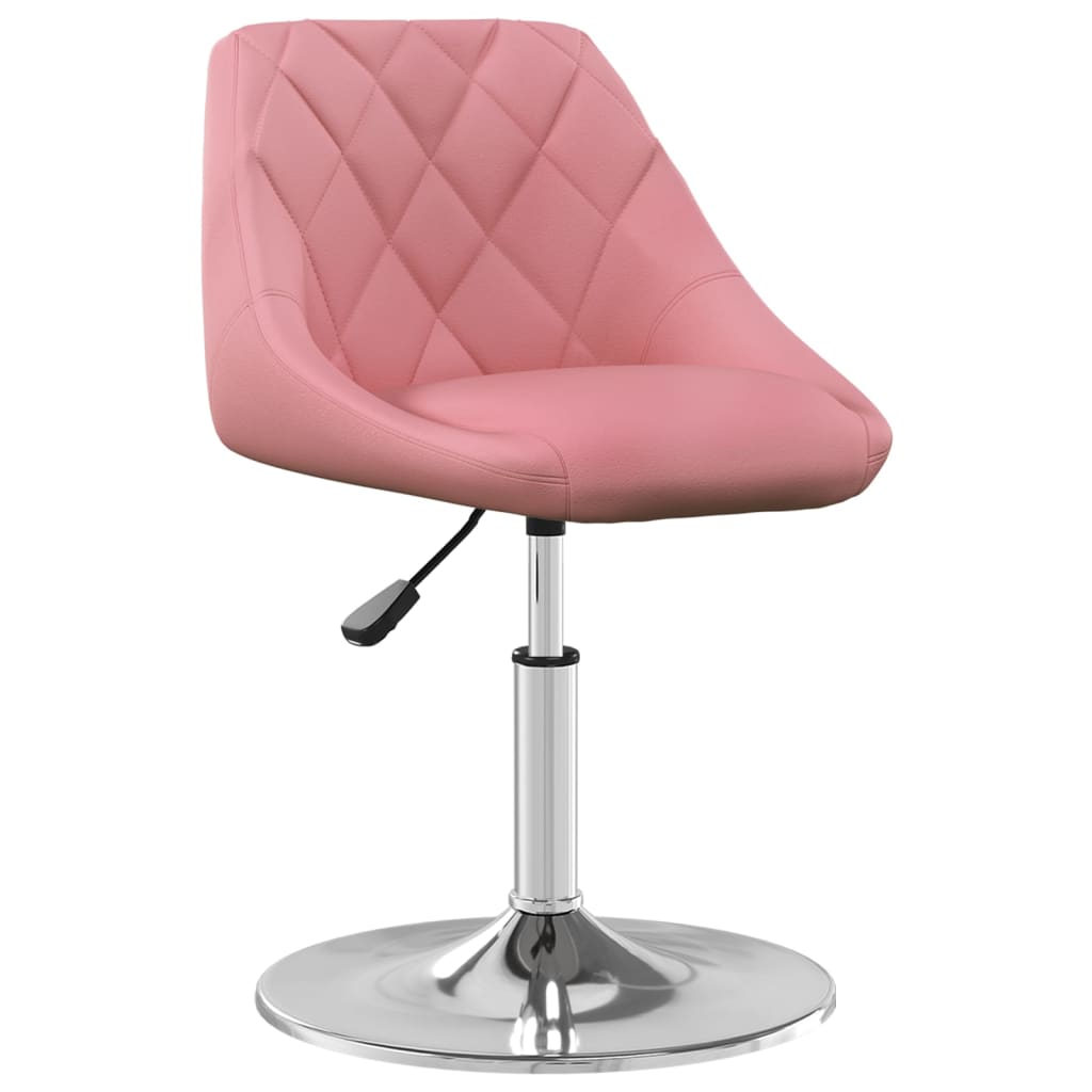 vidaXL Eetkamerstoelen draaibaar 4 st fluweel roze