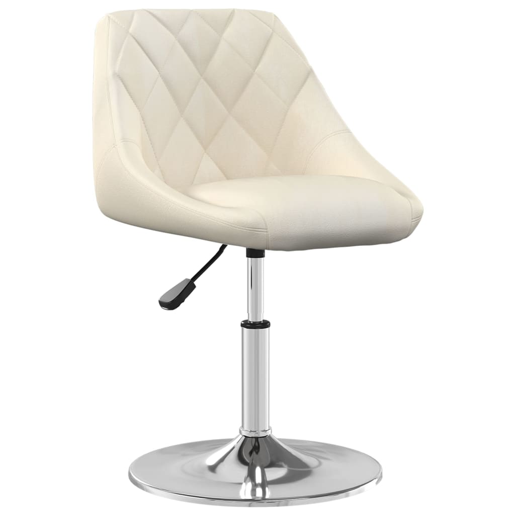 

vidaXL Eetkamerstoelen draaibaar 6 st fluweel crèmekleurig