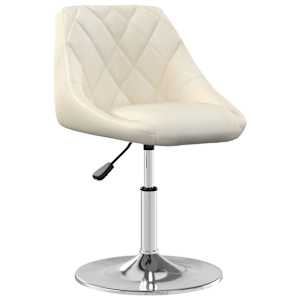 Vrtljivi jedilni stoli 6 kosov krem žamet - slika 2