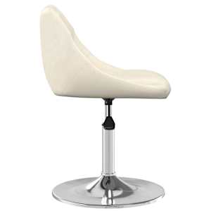 Vrtljivi jedilni stoli 6 kosov krem žamet - slika 4