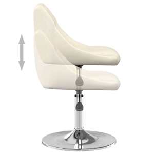 Vrtljivi jedilni stoli 6 kosov krem žamet - slika 6