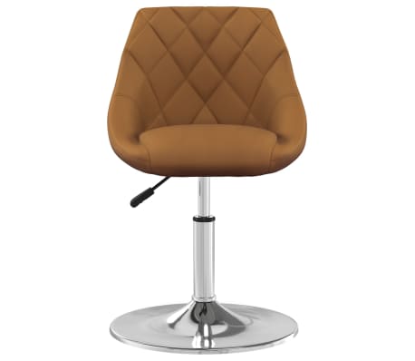 vidaXL Valgomojo kėdė, rudos spalvos, aksomas (335270)