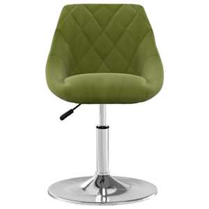 vidaXL Valgomojo kėdė, &scaron;viesiai žalios spalvos, aksomas (335274)