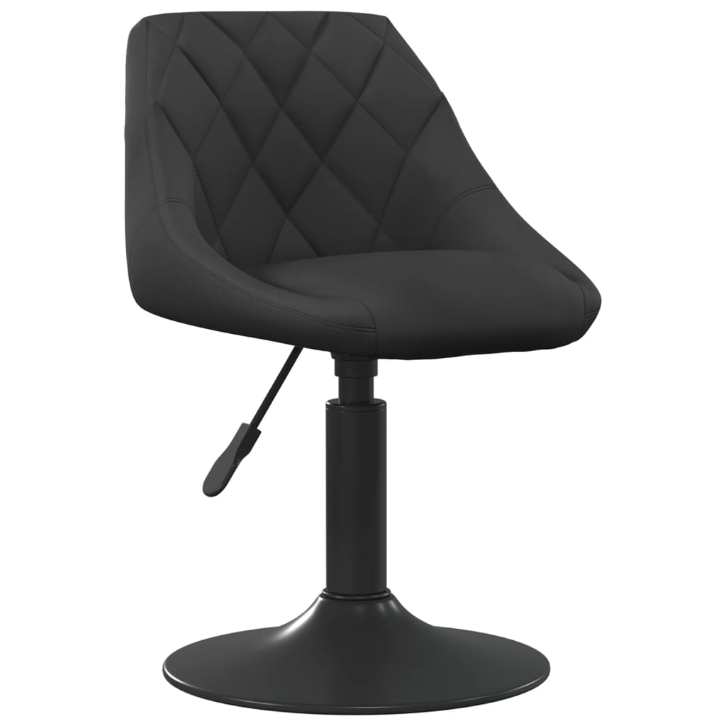 vidaXL Chaises pivotantes à manger lot de 4 noir velours