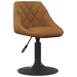 vidaXL Eetkamerstoelen draaibaar 6 st fluweel bruin