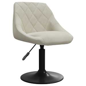 Vrtljivi jedilni stoli 6 kosov krem žamet - slika 3