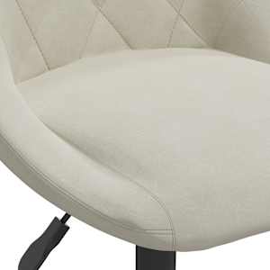 Vrtljivi jedilni stoli 6 kosov krem žamet - slika 8