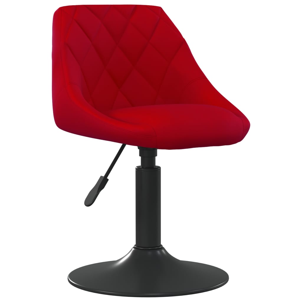 

vidaXL Eetkamerstoelen draaibaar 6 st fluweel wijnrood